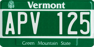 VT license plate APV125