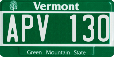 VT license plate APV130