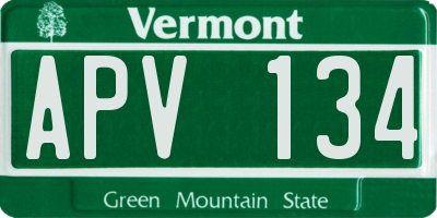 VT license plate APV134