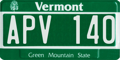 VT license plate APV140