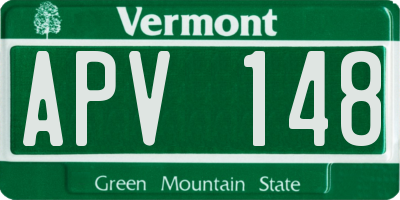 VT license plate APV148