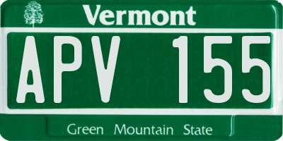 VT license plate APV155