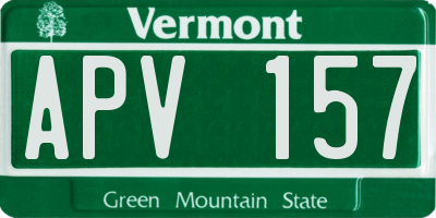 VT license plate APV157