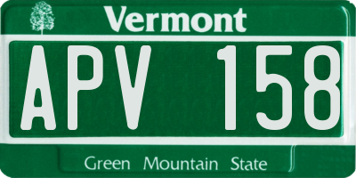VT license plate APV158