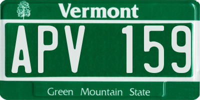 VT license plate APV159