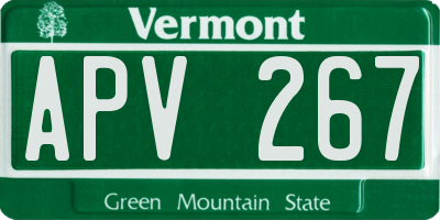VT license plate APV267