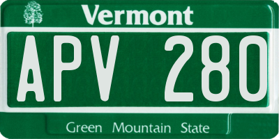 VT license plate APV280