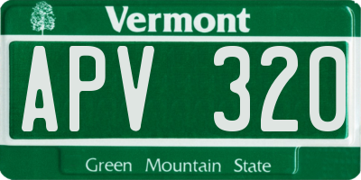 VT license plate APV320