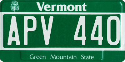 VT license plate APV440