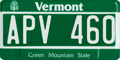 VT license plate APV460