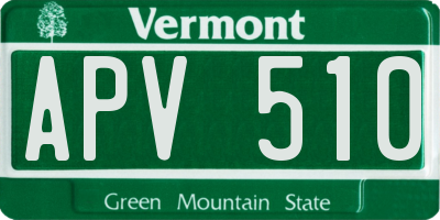 VT license plate APV510