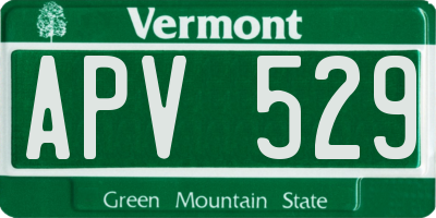 VT license plate APV529