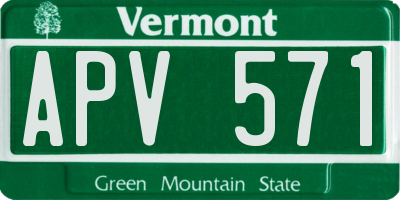 VT license plate APV571