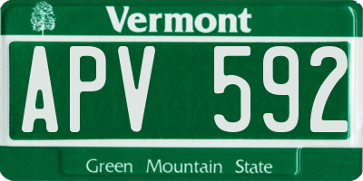 VT license plate APV592