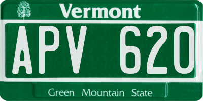 VT license plate APV620