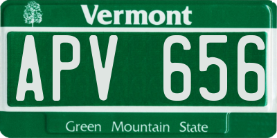 VT license plate APV656
