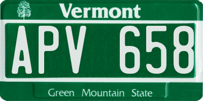 VT license plate APV658