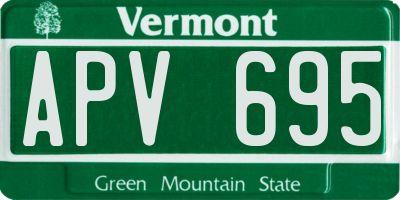 VT license plate APV695