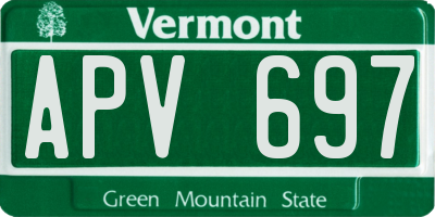 VT license plate APV697