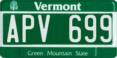 VT license plate APV699