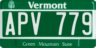 VT license plate APV779