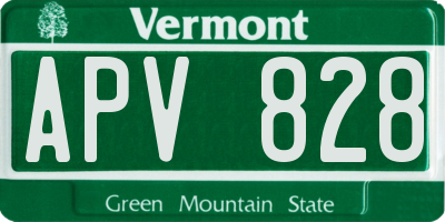 VT license plate APV828