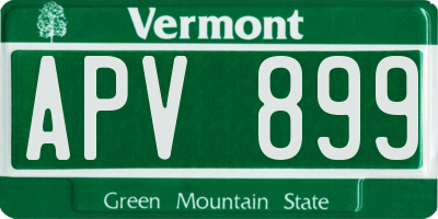 VT license plate APV899