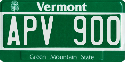 VT license plate APV900
