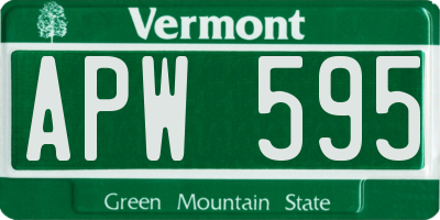VT license plate APW595