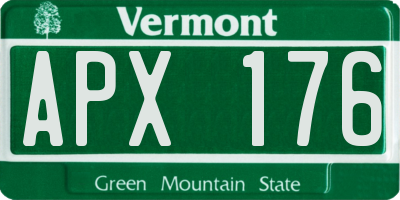 VT license plate APX176