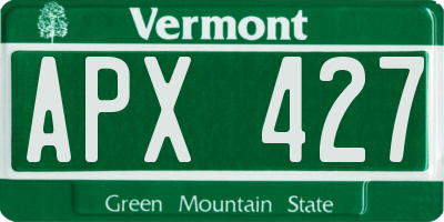 VT license plate APX427