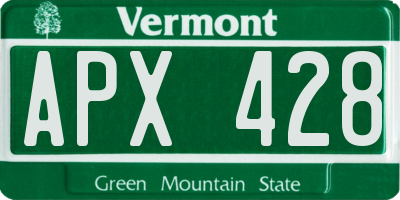 VT license plate APX428