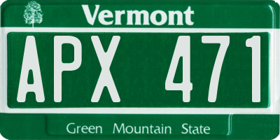 VT license plate APX471