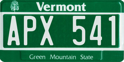 VT license plate APX541