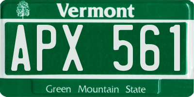 VT license plate APX561