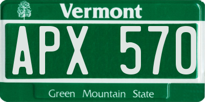VT license plate APX570