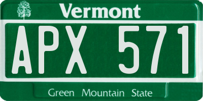 VT license plate APX571