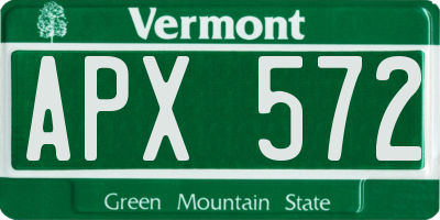 VT license plate APX572