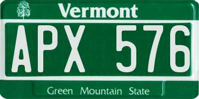 VT license plate APX576