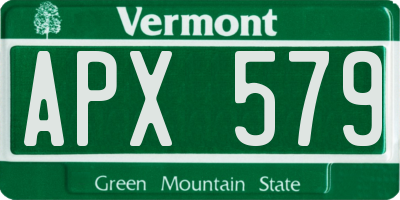 VT license plate APX579