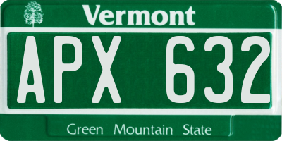 VT license plate APX632
