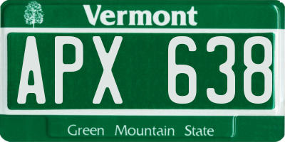 VT license plate APX638