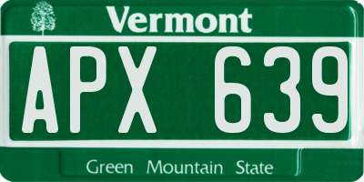 VT license plate APX639