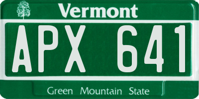 VT license plate APX641