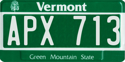 VT license plate APX713