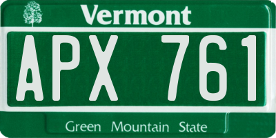 VT license plate APX761