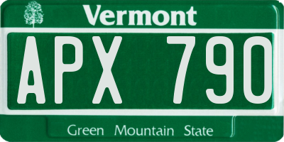 VT license plate APX790