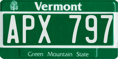 VT license plate APX797