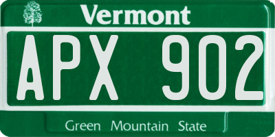 VT license plate APX902