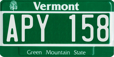 VT license plate APY158